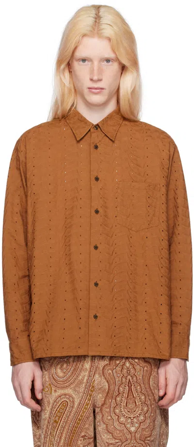 Cmmn Swdn Orange Nelson Shirt In Rust