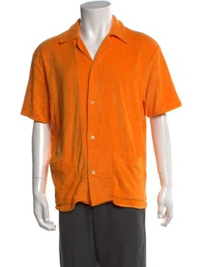 Pre-owned Cmmn Swdn Short Sleeve Shirt In Orange