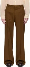 Cmmn Swdn Ssense Exclusive Brown Otto Wide Leg Trousers In Brown