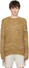 Cmmn Swdn Ssense Exclusive Yellow Sigge Sweater In Mustard Stripe