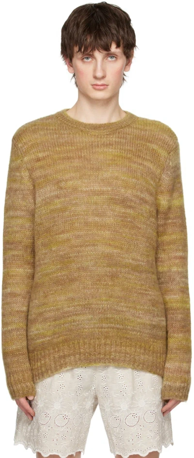 Cmmn Swdn Ssense Exclusive Yellow Sigge Sweater In Mustard Stripe