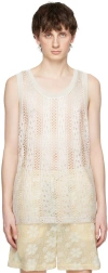 Cmmn Swdn White Scoop Neck Tank Top In White
