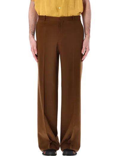 Cmmn Swdn Wide-leg Trousers For Men In Brown