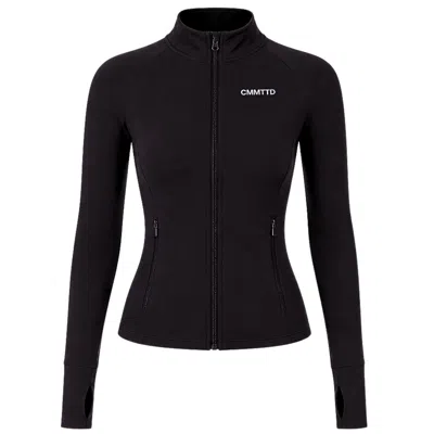 Cmmttd Women's Black Soft Form Zip-up Jacket - Ink