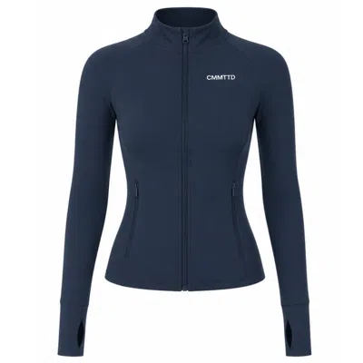 Cmmttd Women's Blue Soft Form Zip-up Jacket - Midnight