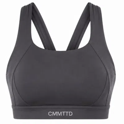 Cmmttd Women's Grey Core Contour Bra - Storm In Gray