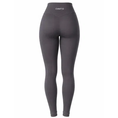 Cmmttd Women's Grey Core Contour Legging - Storm In Gray