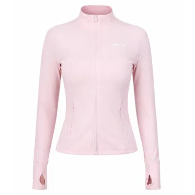 Cmmttd Women's Pink Soft Form Zip-up Jacket - Rosewater