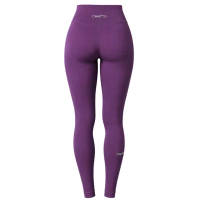 Cmmttd Women's Purple Seamless Sculpt Legging - Plum