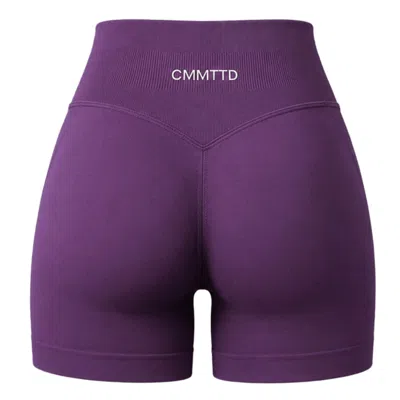 Cmmttd Women's Purple Seamless Sculpt Short - Plum
