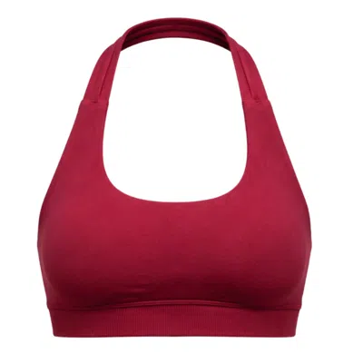 Cmmttd Women's Red Seamless Sculpt Bra - Burgundy