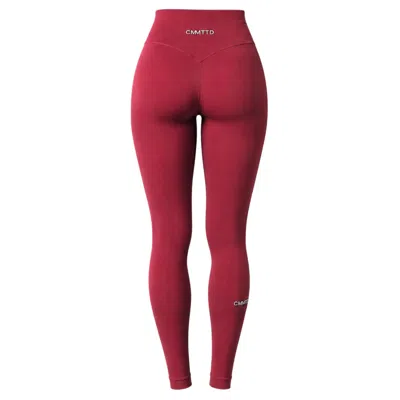 Cmmttd Women's Red Seamless Sculpt Legging - Burgundy