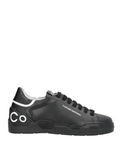C'n'c' Costume National Man Sneakers Black Size 7 Calfskin