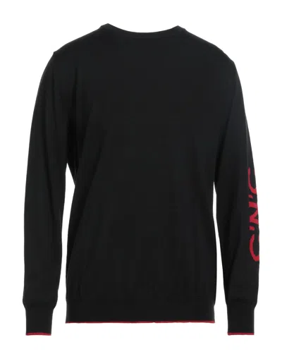 C'n'c' Costume National Man Sweater Black Size L Virgin Wool, Acrylic In Black