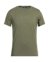 C'n'c' Costume National Man T-shirt Military Green Size M Cotton In Green