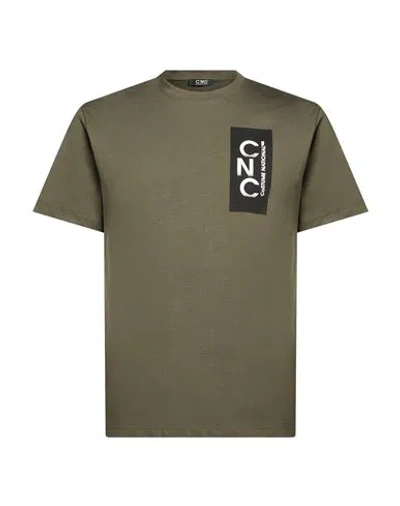 C'n'c' Costume National Man T-shirt Military Green Size Xxl Cotton