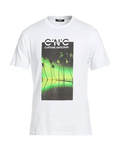 C'n'c' Costume National Man T-shirt White Size Xl Cotton