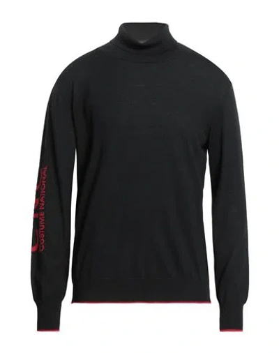 C'n'c' Costume National Man Turtleneck Black Size Xl Virgin Wool, Acrylic
