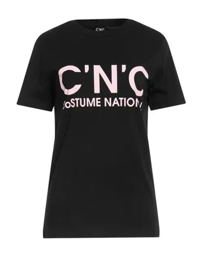 C'n'c' Costume National Woman T-shirt Black Size L Cotton