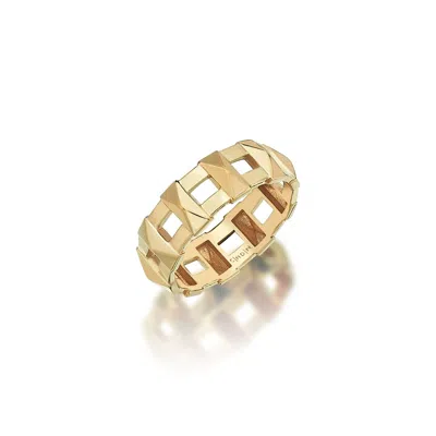 C|nd|n By Candan Balto Women's Artdeco Pyramid Rose Gold Ring