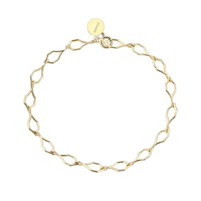 C|nd|n By Candan Balto Women's Gold Art Deco Silver Anklet