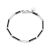 C|nd|n By Candan Balto Women's Megaron Silver & Black Enamel Bracelet In Metallic