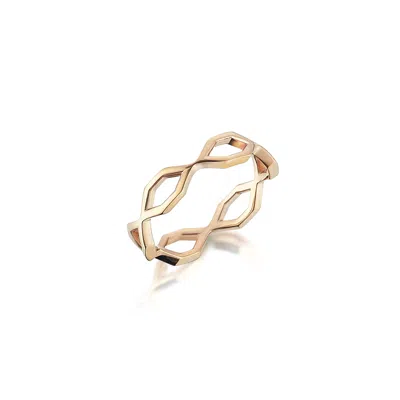 C|nd|n By Candan Balto Women's Rose Gold Art Deco Silver Ring