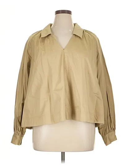Pre-owned Co 3/4 Sleeve Blouse In Brown