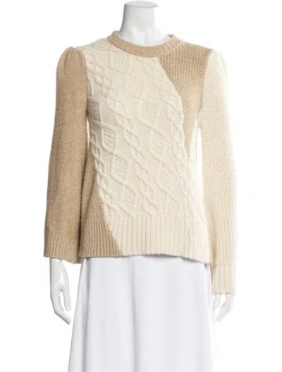 Pre-owned Co Alpaca Lorblock Pattern Sweater