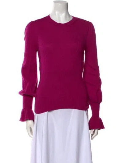 Pre-owned Co Alpaca Crew Neck Sweater In Purple