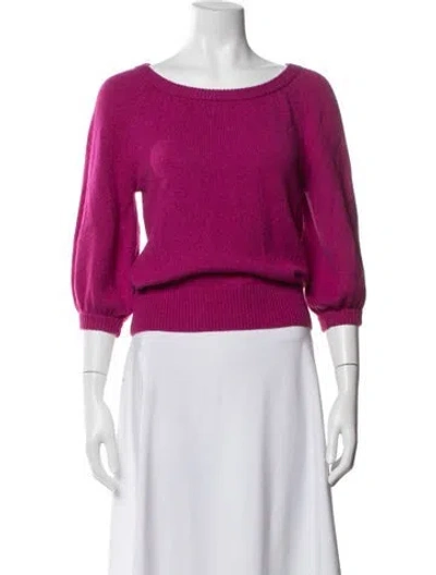 Pre-owned Co Alpaca Crew Neck Sweater In Purple