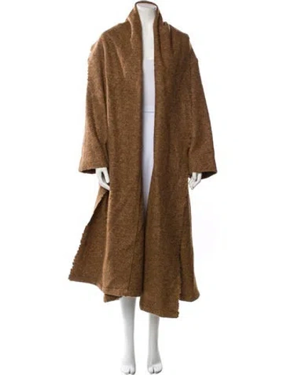 Pre-owned Co Alpaca Faux Fur At In Brown