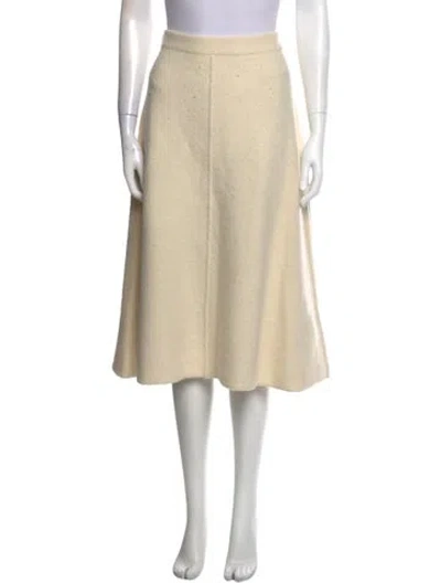 Pre-owned Co Alpaca Knee-length Skirt In Neutral