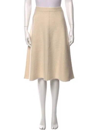 Pre-owned Co Alpaca Knee-length Skirt In Neutral