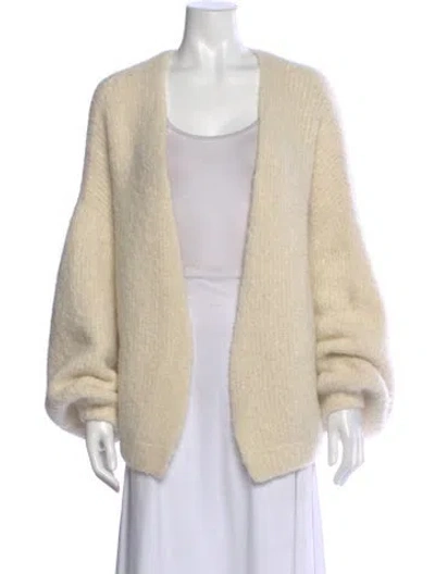 Pre-owned Co Alpaca Open Front Sweater In Neutral