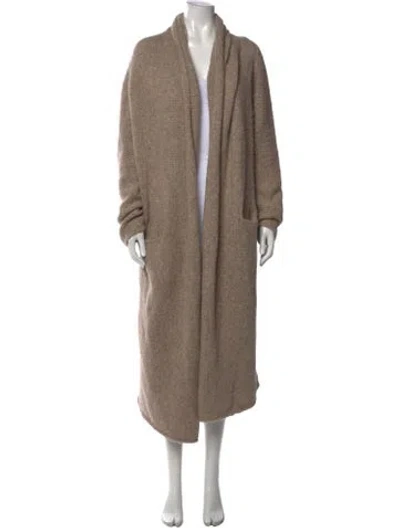 Pre-owned Co Alpaca Open Front Sweater In Neutrals