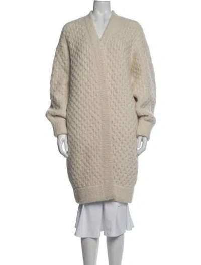 Pre-owned Co Alpaca V-neck Sweater In Neutrals