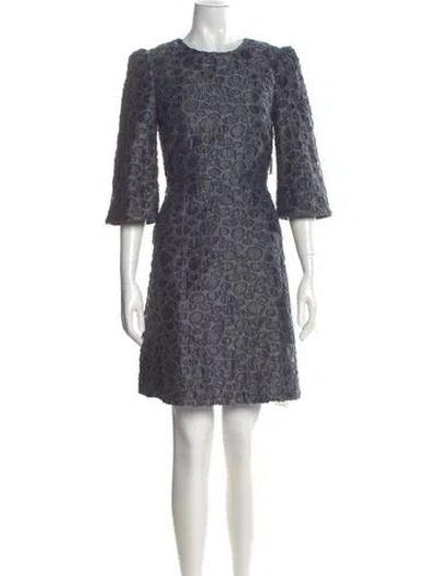 Pre-owned Co Animal Print Mini Dress W/ Tags In Blue