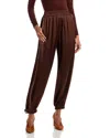 Co Articulated Vented Silk Pants In Brown