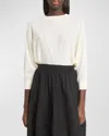 Co Asymmetric Dolman-sleeve Cashmere Knit Sweater In Ivory