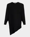 Co Asymmetrical Cashmere Knit Pullover In Black