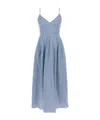 Co Basque Midi Dress In Blue
