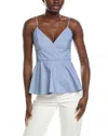 Co Peplum Camisole Blue Multi In Blue