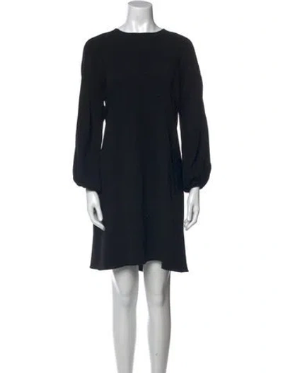 Pre-owned Co Bateau Neckline Mini Dress In Black