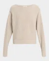 Co Batwing Crewneck Sweater In White