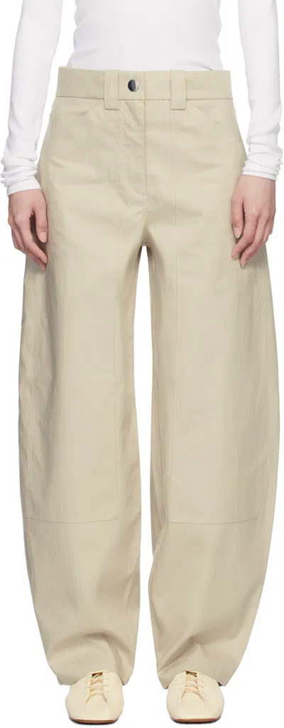 Co Beige Patch Trousers In 620 Beige