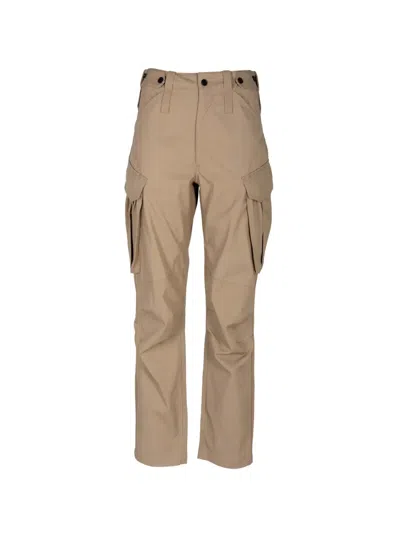 Co Belt-loops Trousers In Brown