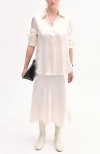 Co Bias Cut Slip Skirt In White