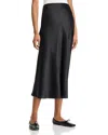 Co Silk Midi Slip Skirt In Black
