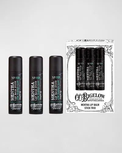 C.o. Bigelow Mentha Lip Balm Stick Trio Box Set In White